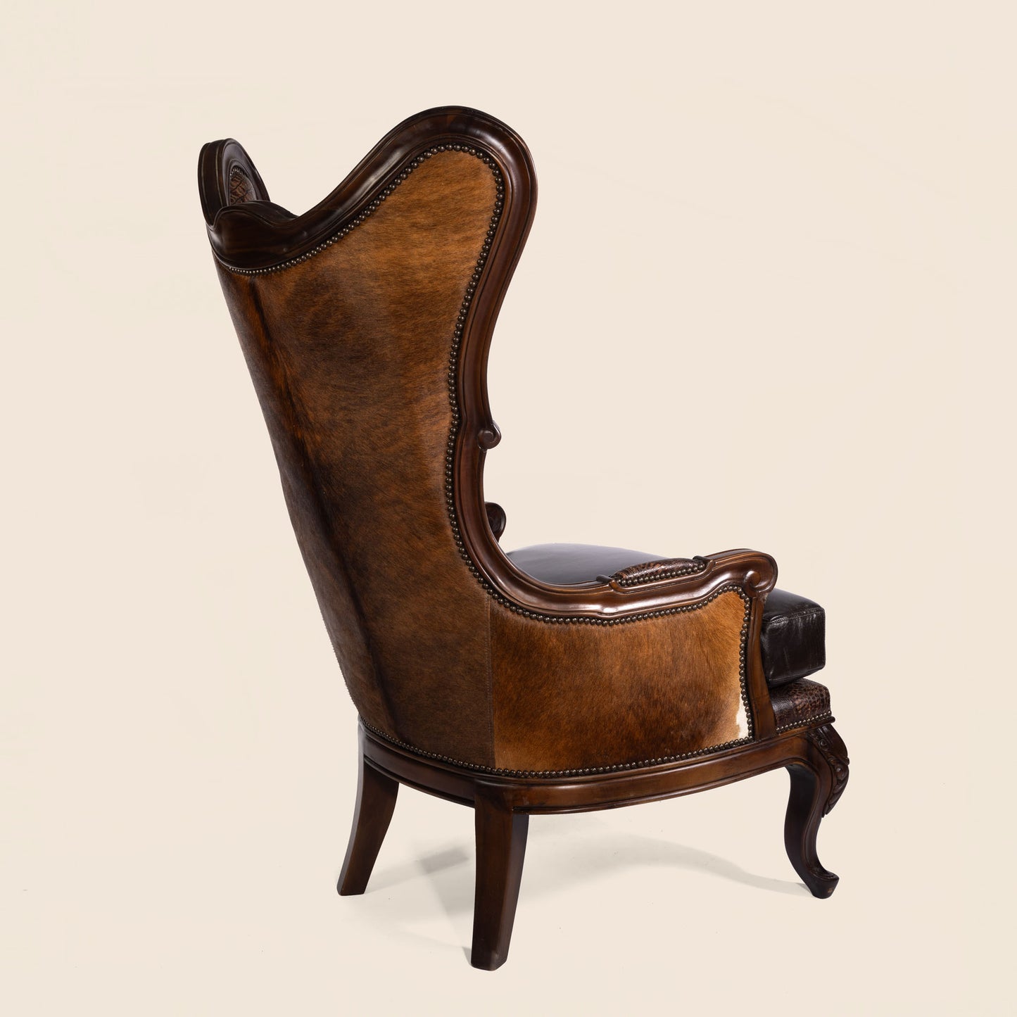 Antoinette Crocodile Leather Accent Chair