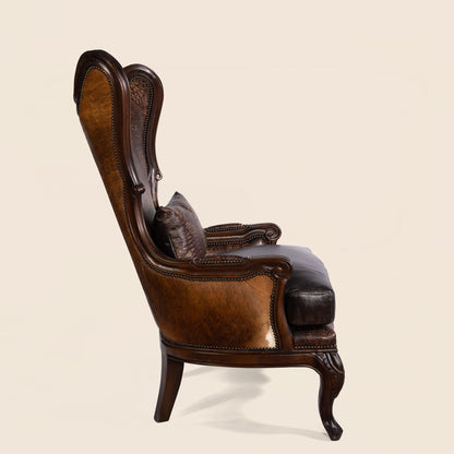 Antoinette Crocodile Leather Accent Chair