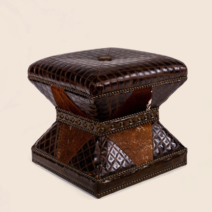 Otto Crocodile Leather Ottoman