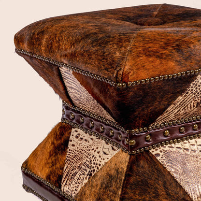Otto Crocodile Leather Ottoman