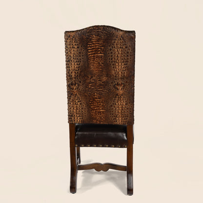 Calloway Crocodile Leather Dining Chair