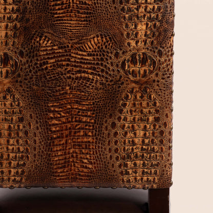 Calloway Crocodile Leather Dining Chair