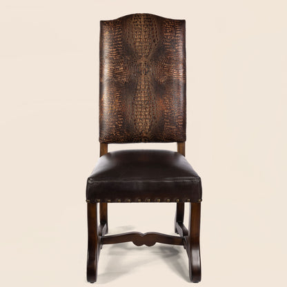 Calloway Crocodile Leather Dining Chair