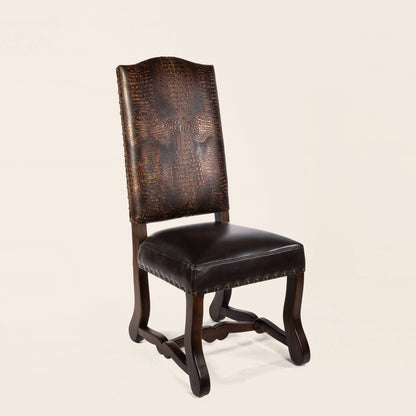 Calloway Crocodile Leather Dining Chair