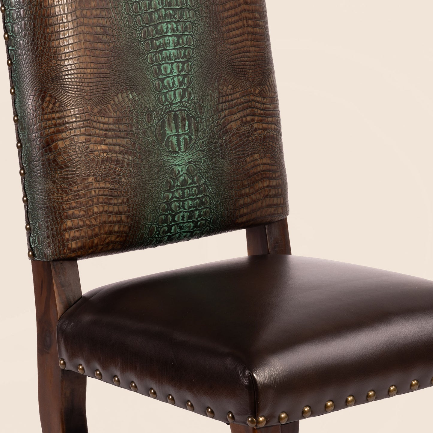 Calloway Crocodile Leather Dining Chair