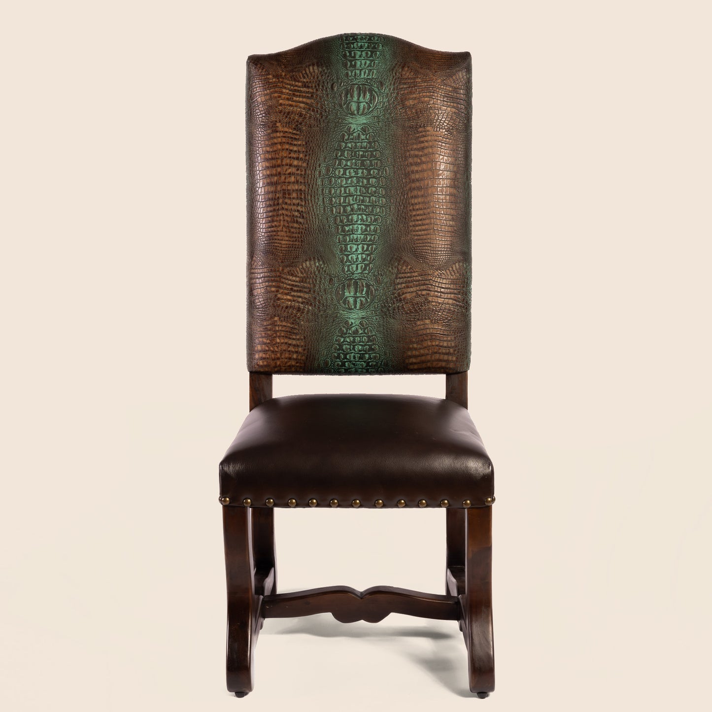 Calloway Crocodile Leather Dining Chair