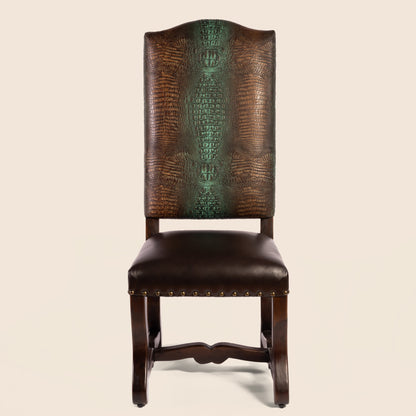 Calloway Crocodile Leather Dining Chair