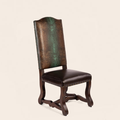 Calloway Crocodile Leather Dining Chair