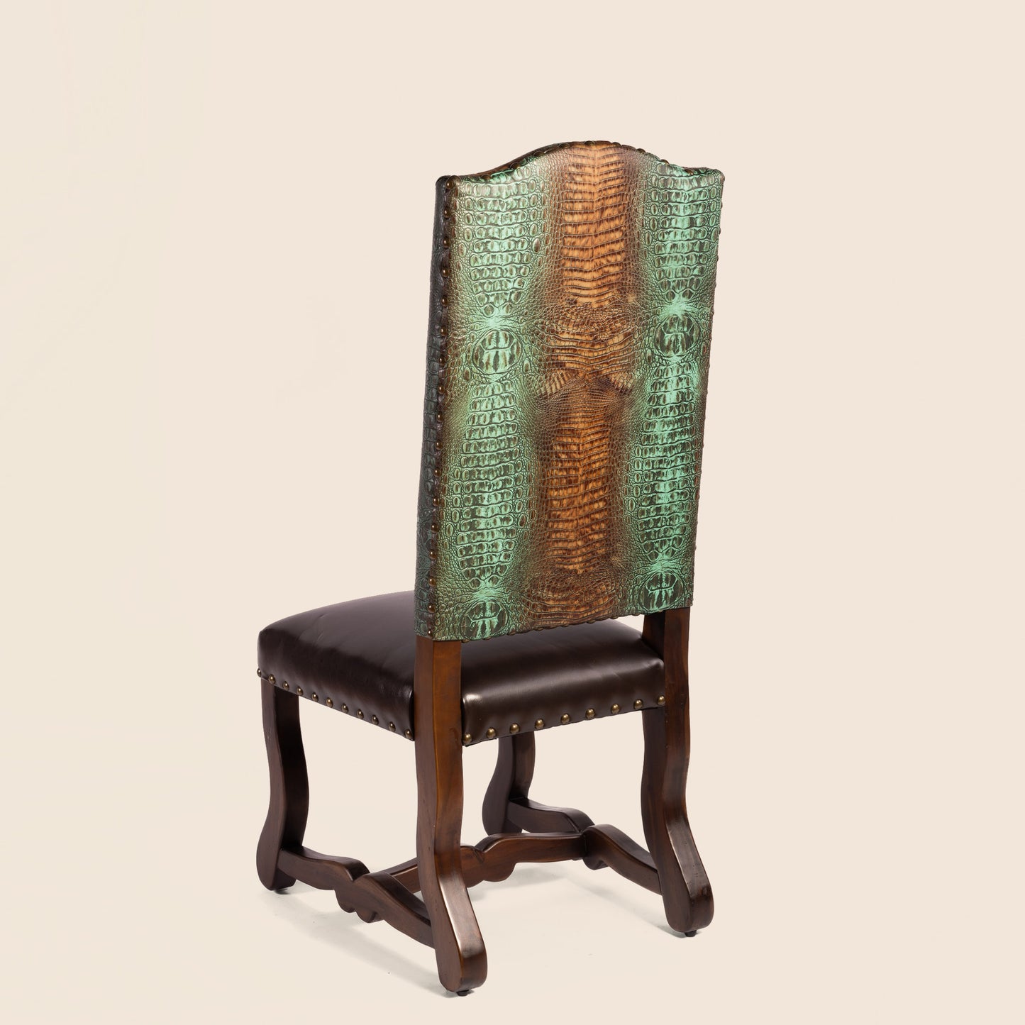 Calloway Crocodile Leather Dining Chair