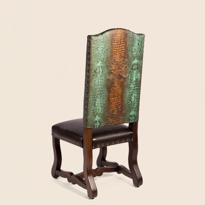 Calloway Crocodile Leather Dining Chair