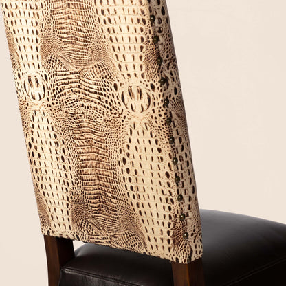 Calloway Crocodile Leather Dining Chair