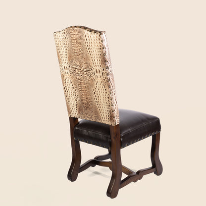 Calloway Crocodile Leather Dining Chair