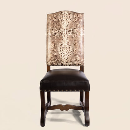 Calloway Crocodile Leather Dining Chair