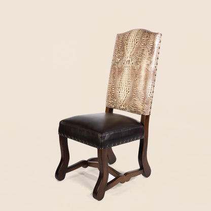 Calloway Crocodile Leather Dining Chair