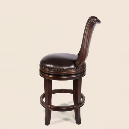 Emery Crocodile Leather Swivel Stool