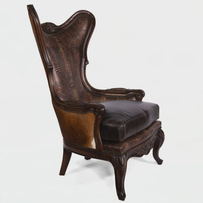 Antoinette Crocodile Leather Accent Chair