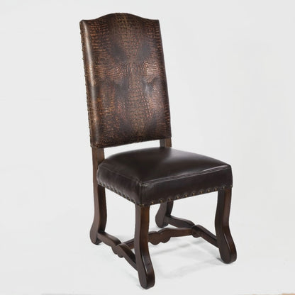 Calloway Crocodile Leather Dining Chair